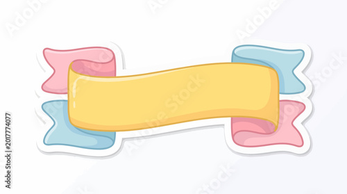 Colorful sticker with blank label.