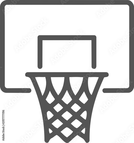 Fotografía Basketball hoop sketch set with backboard rim and net, ball swishing through basket, dynamic motion lines, black ink doodle style sports vector illustration