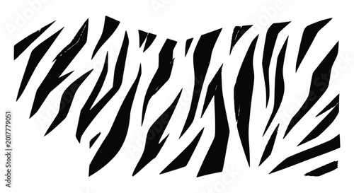 Foto Black and White Tiger Stripes Pattern Background