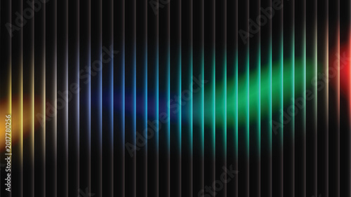Vibrant multicolored sound wave pattern background.