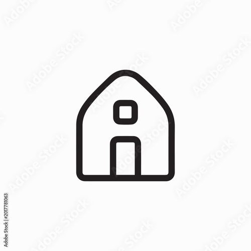 Simple house icon for real estate and home applications