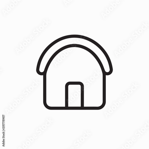 Simple house icon for real estate and home applications