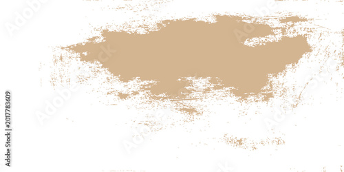 Photos White brush stroke on beige background with rough edges for artistic design, banners, and textured copy space templates