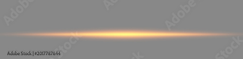 Photos Anamorphic yellow light streak with bright glowing neon line