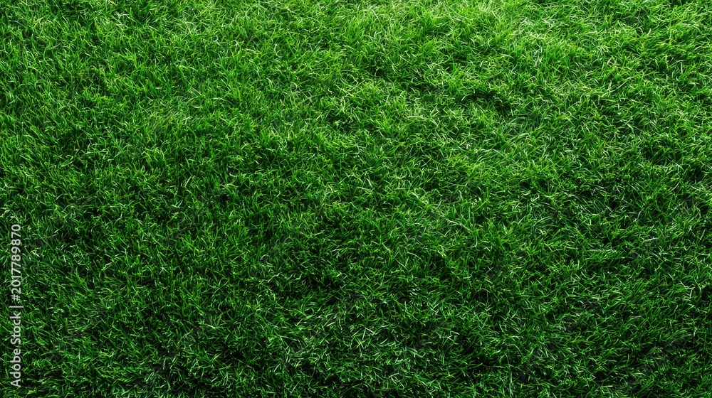 Fototapeta premium A vibrant, lush green artificial grass texture with subtle shading and natural appearance
