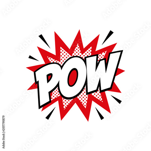 Quadro em tela POW pop art style word