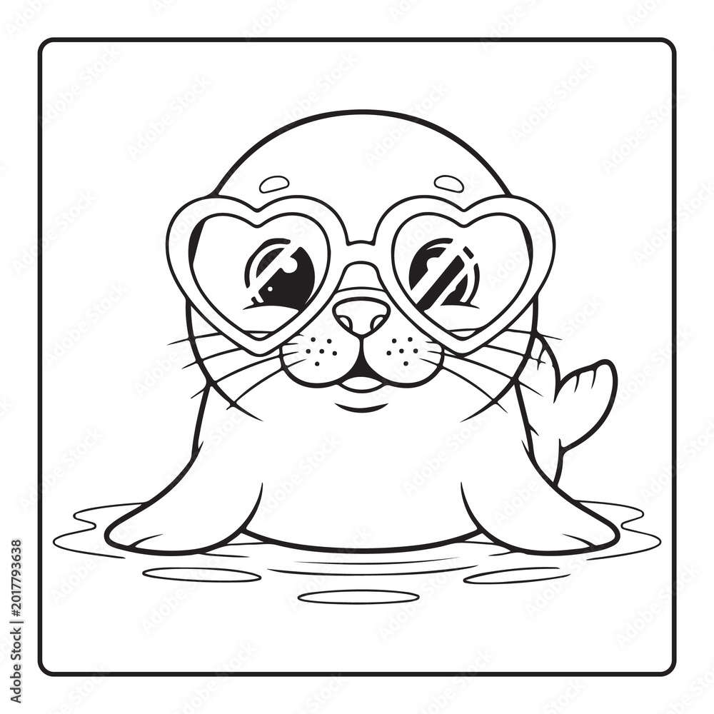 Fototapeta premium Valentine Heart coloring pages for kids