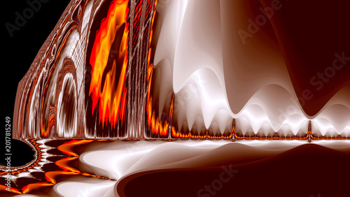 Bild auf Leinwand Burning Ship Fractal - Mini-Ship Bow in the Wester Armada