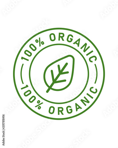 Photos 100 percent organic vector symbol SVG
