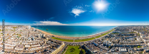 Fotografía Brighton Beach and Pier Sunny Drone View, UK