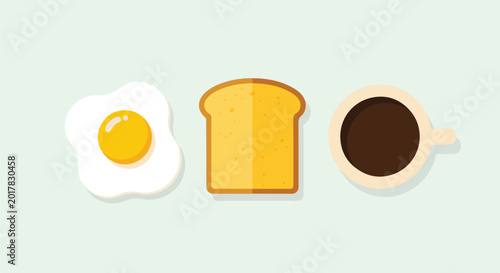 Fried egg and toast on a plate