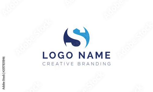 Circular letter s modern dynamic logo for creative business identity