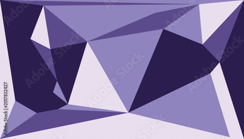 Fotografía Lavender and dark purple modern abstract geometric polygonal background with tri