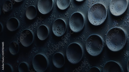 black plastic pipes