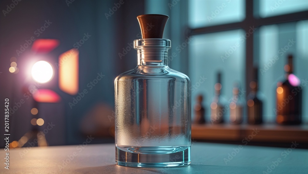 Naklejka premium glass bottle of maple syrup