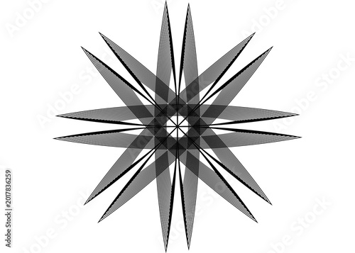 black and white star