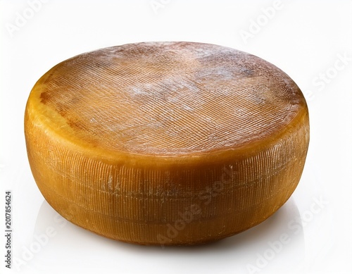 artisanal and natural cured whole cheese isolated