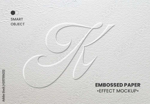 Embossed Paper Effect Mockup