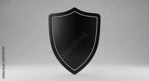 Foto Black Shield Icon Protection Symbol.