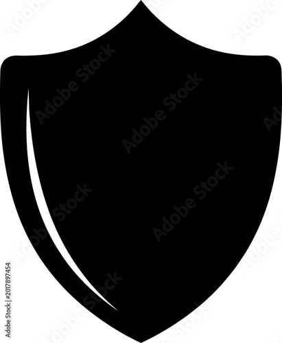 Quadro su tela Black Shield Icon Symbol Graphic.