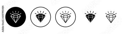 Diamond icon vector. diamond gems sign and symbol