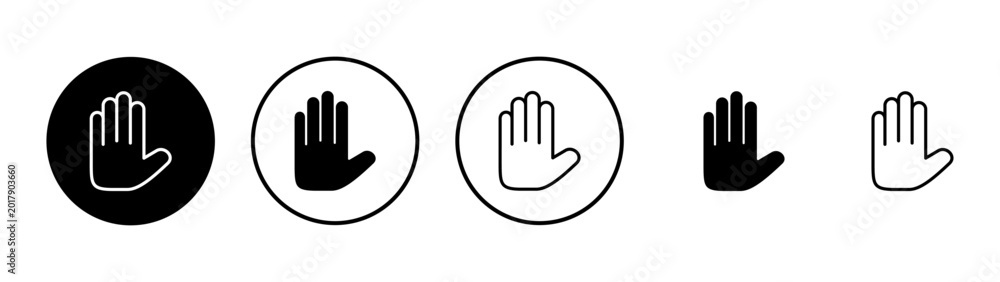 Obraz premium Hand icon vector. hand sign and symbol. palm