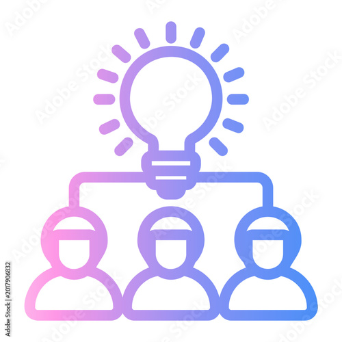 фотографія brain storming Line Gradient Icon