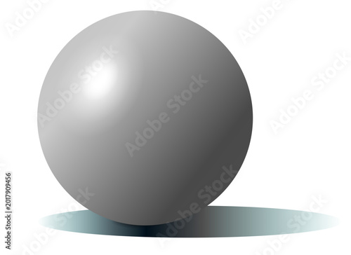 Foto Realistic 3D grey sphere mockup