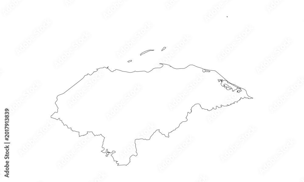 Obraz premium Map of Honduras Logo Vector