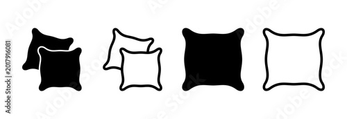 Obraz na plátne Pillow icon vector illustration