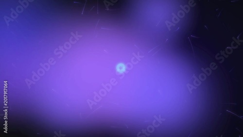 Abstract Energy Particles Swirling in Purple Blue Space Background Loop