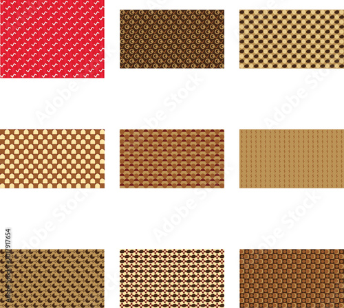 Red White and Blue Patchwork Fabric Pattern Design