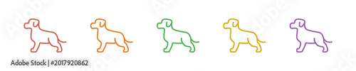 Valokuva Bloodhound Icon Set Multiple Style Collection