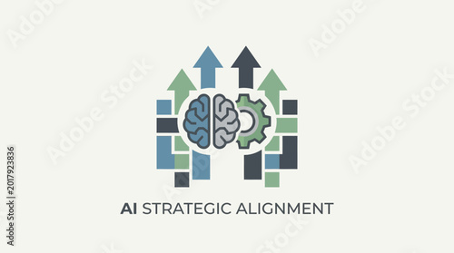 Quadro su tela Brain Gear Artificial Intelligence Concept.