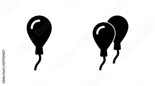 Bild auf Leinwand Balloon icon set vector. Party balloon sign and symbol