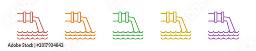 Foto Drainage Icon Set Multiple Style Collection