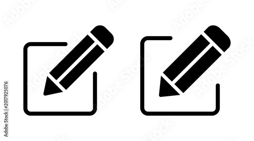 Edit icon set vector. edit document sign and symbol. edit text icon. pencil. sign up