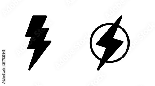 Foto Lightning icon set vector
