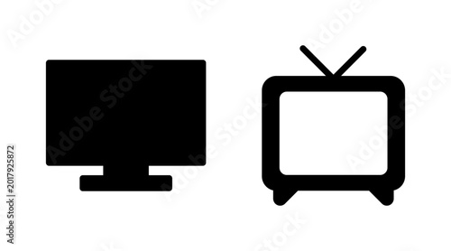Tv icon set vector. television sign and symbol