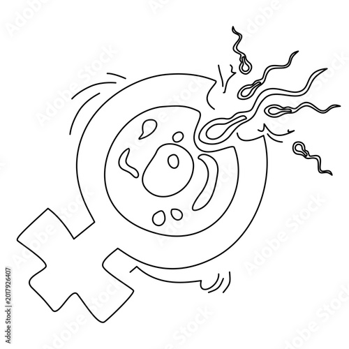 Medical infertility awareness concept with sperm cell and healthcare symbols, informative and educational atmosphere, illustrating reproductive challenges, perfect for fertility clinics and healthcare