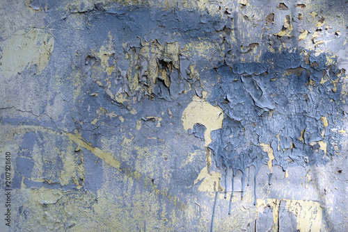 Fotografía Peeling Paint Texture On Aged Exterior Wall Surface