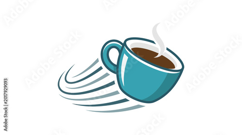 Принти на полотні Hot Coffee Cup Motion Blur