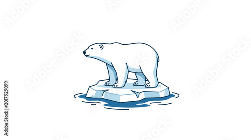 фотографія Polar Bear on Melting Ice Floe