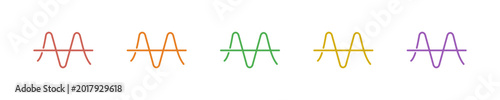 Tableau sur toile Wavefunction Icon Set Multiple Style Collection