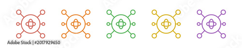 Tableau sur toile Quantum Noise Icon Set Multiple Style Collection