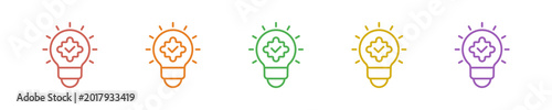 Obraz na płótnie Problem Solving Icon Set Multiple Style Collection