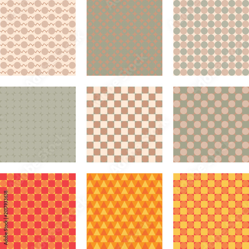 Geometric abstract pattern with circles and intersecting grid lines