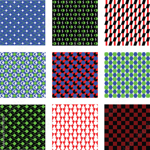 Abstract psychedelic geometric pattern with vibrant colors