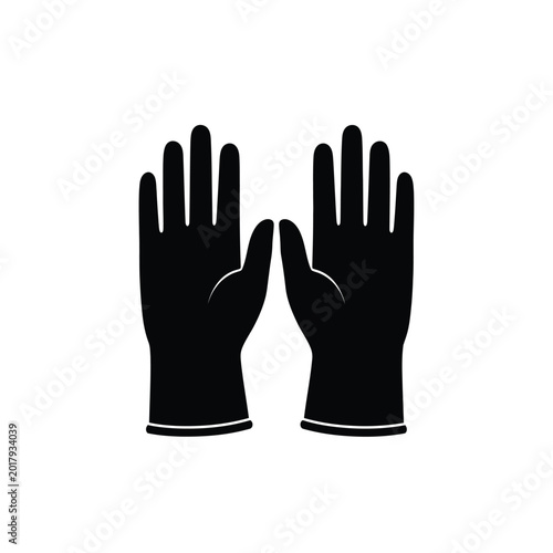 Tableau sur toile Black Glove Hands Raised Up.
