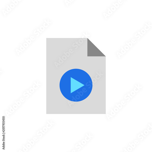 Video file icon in flat colorful symbol for media storage Free Download Video file icon in flat colorful symbol for media storage - GFXLoad